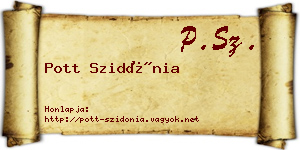 Pott Szidónia névjegykártya